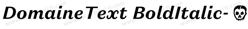 DomaineText BoldItalic字体转换